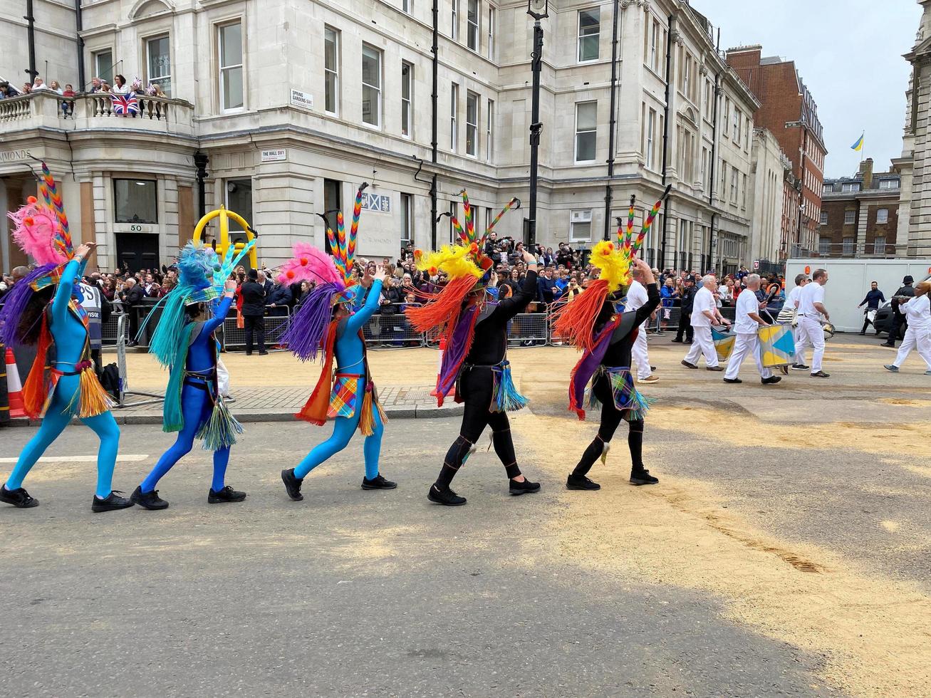 London in the UK in June 2022. A view of the Platinum Jubilee Parade in London photo
