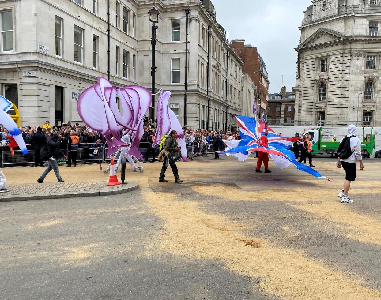 London in the UK in June 2022. A view of the Platinum Jubilee Parade in London photo