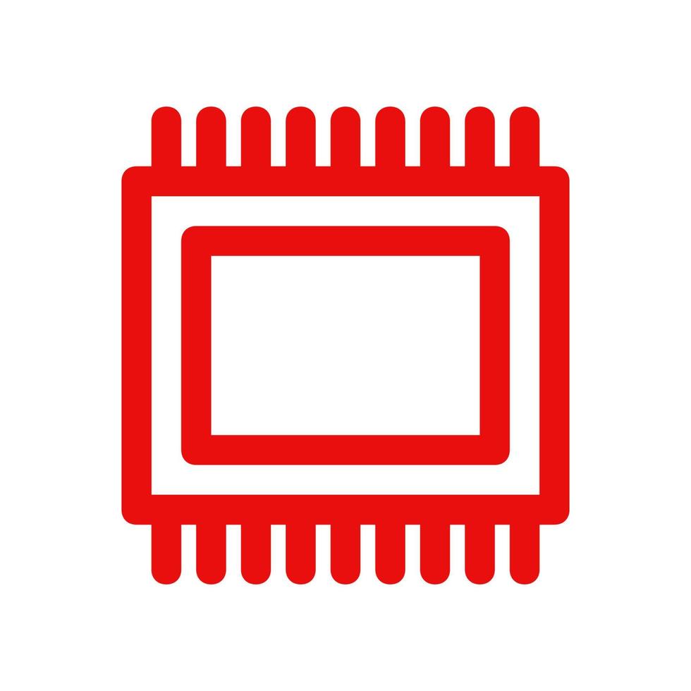 microchip ilustrado sobre un fondo blanco vector