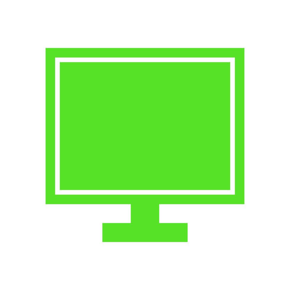Computer monitor illustrated on a white background vector