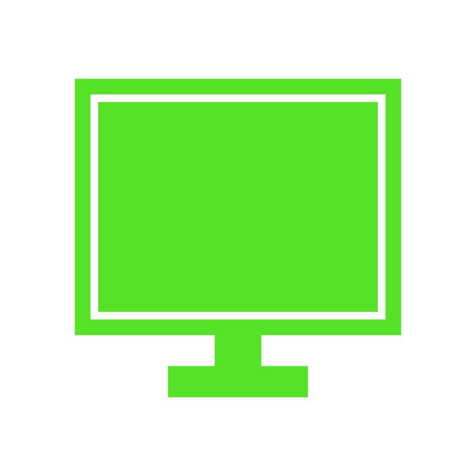 Computer monitor illustrated on a white background vector