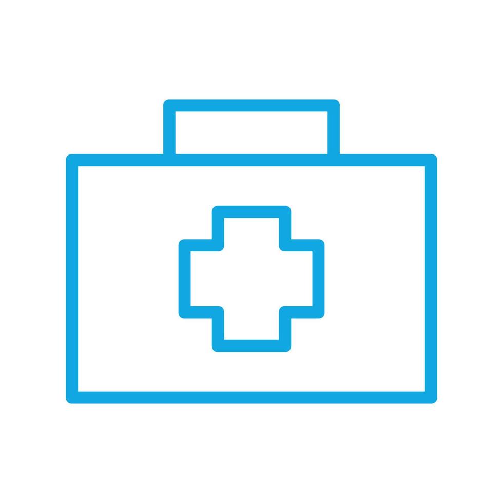 Medical suitcase illustrated on a white background vector