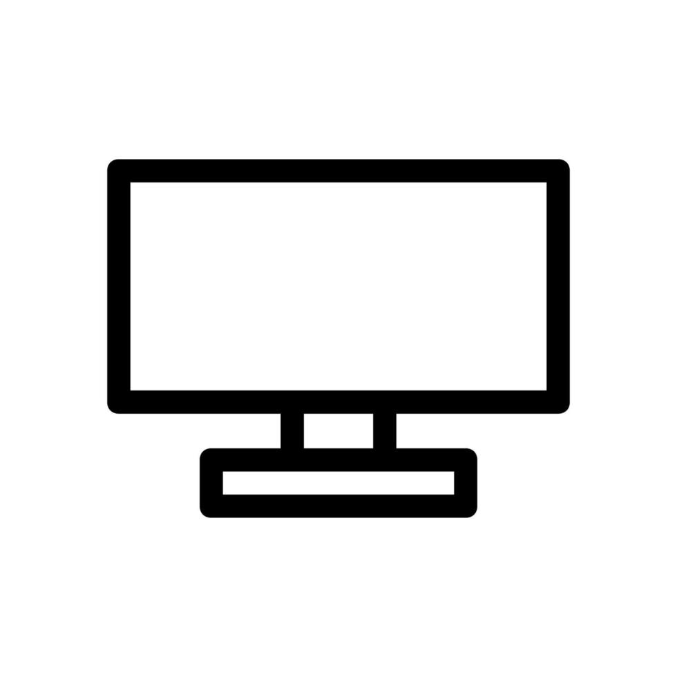 monitor de computadora ilustrado en un fondo blanco vector