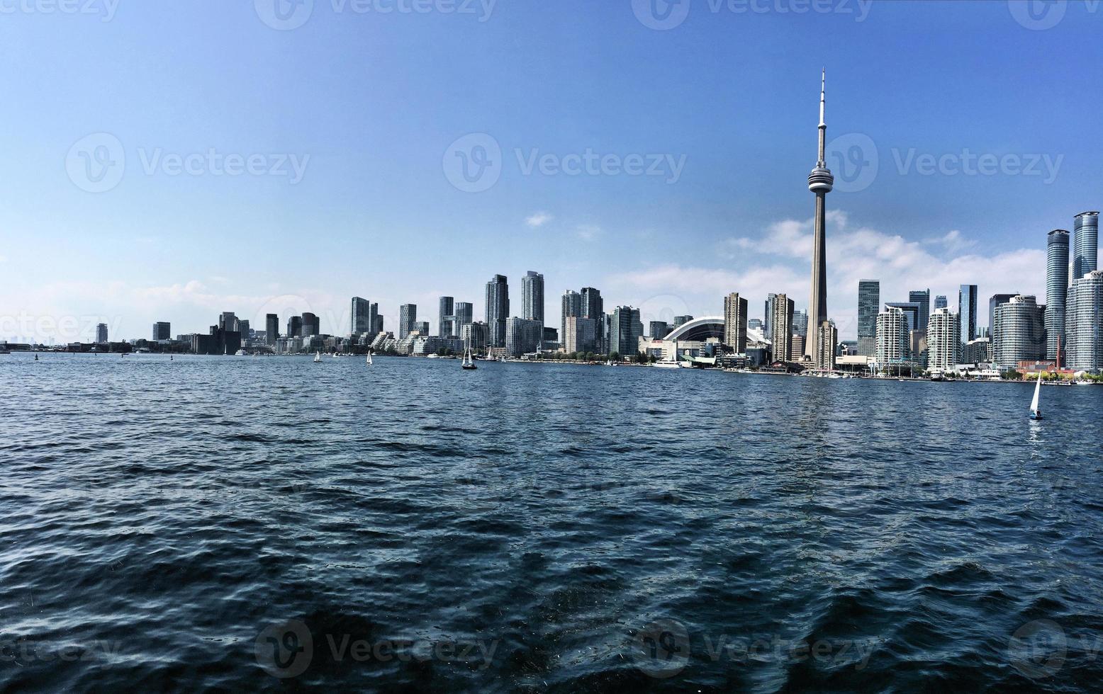 A view of Toronto from the sea near the Airport photo