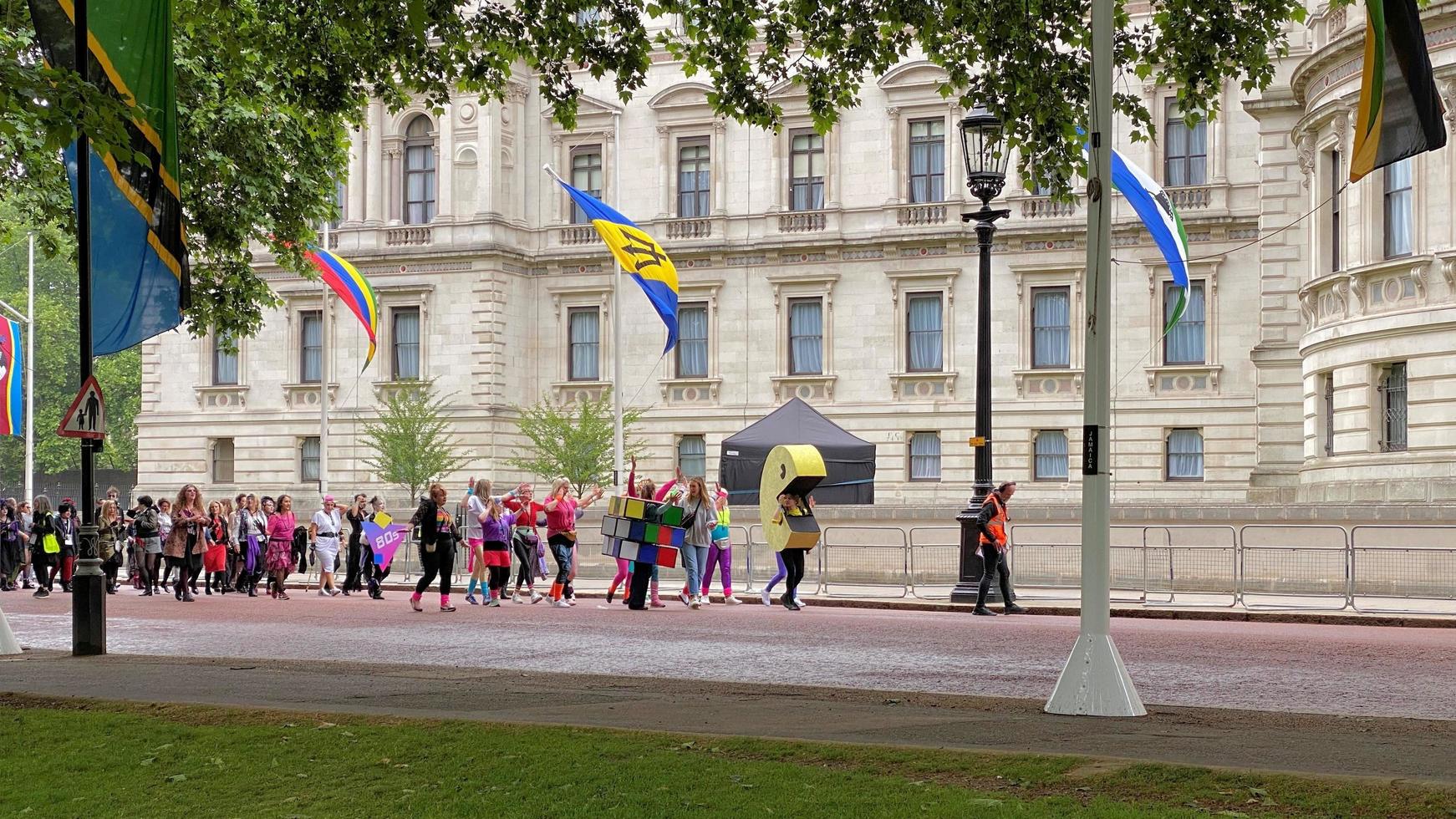 London in the UK in June 2022. A view of the Platinum Jubilee Parade in London photo