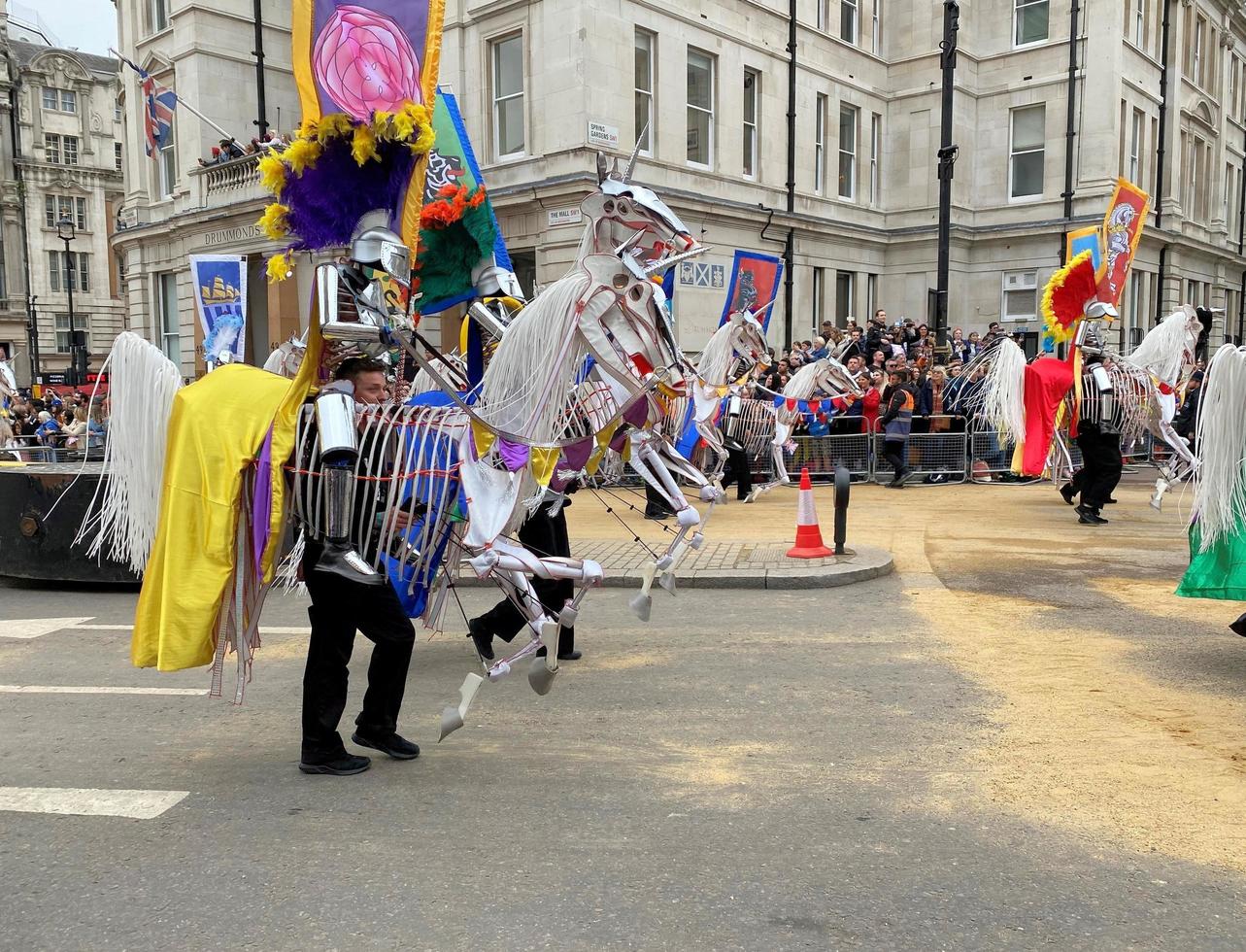 London in the UK in June 2022. A view of the Platinum Jubilee Parade in London photo