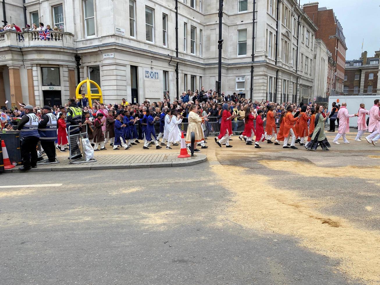 London in the UK in June 2022. A view of the Platinum Jubilee Parade in London photo