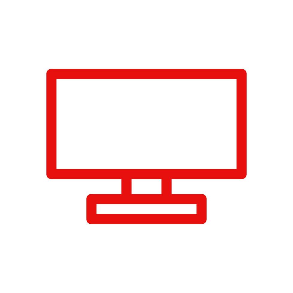 Computer monitor illustrated on a white background vector