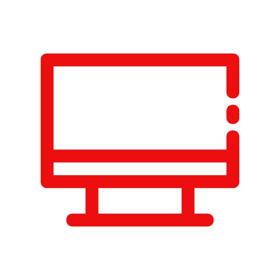 Computer monitor illustrated on a white background vector