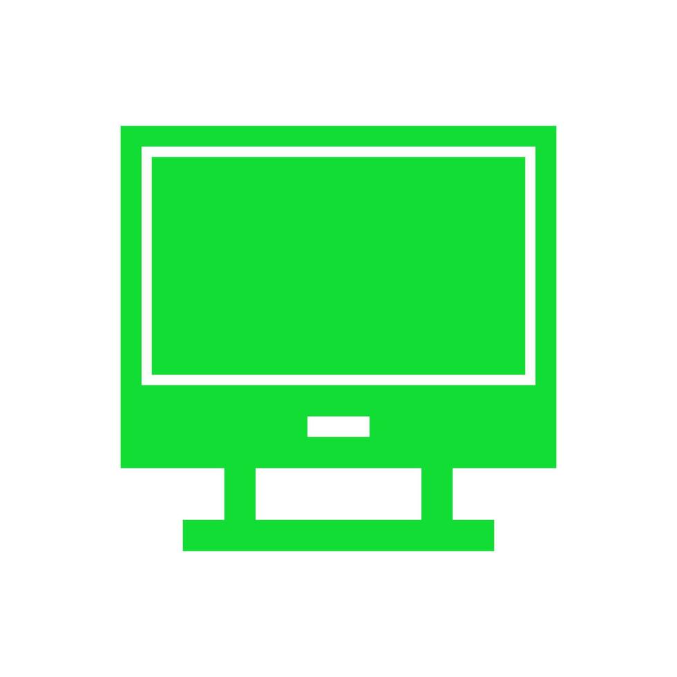 Computer monitor illustrated on a white background vector