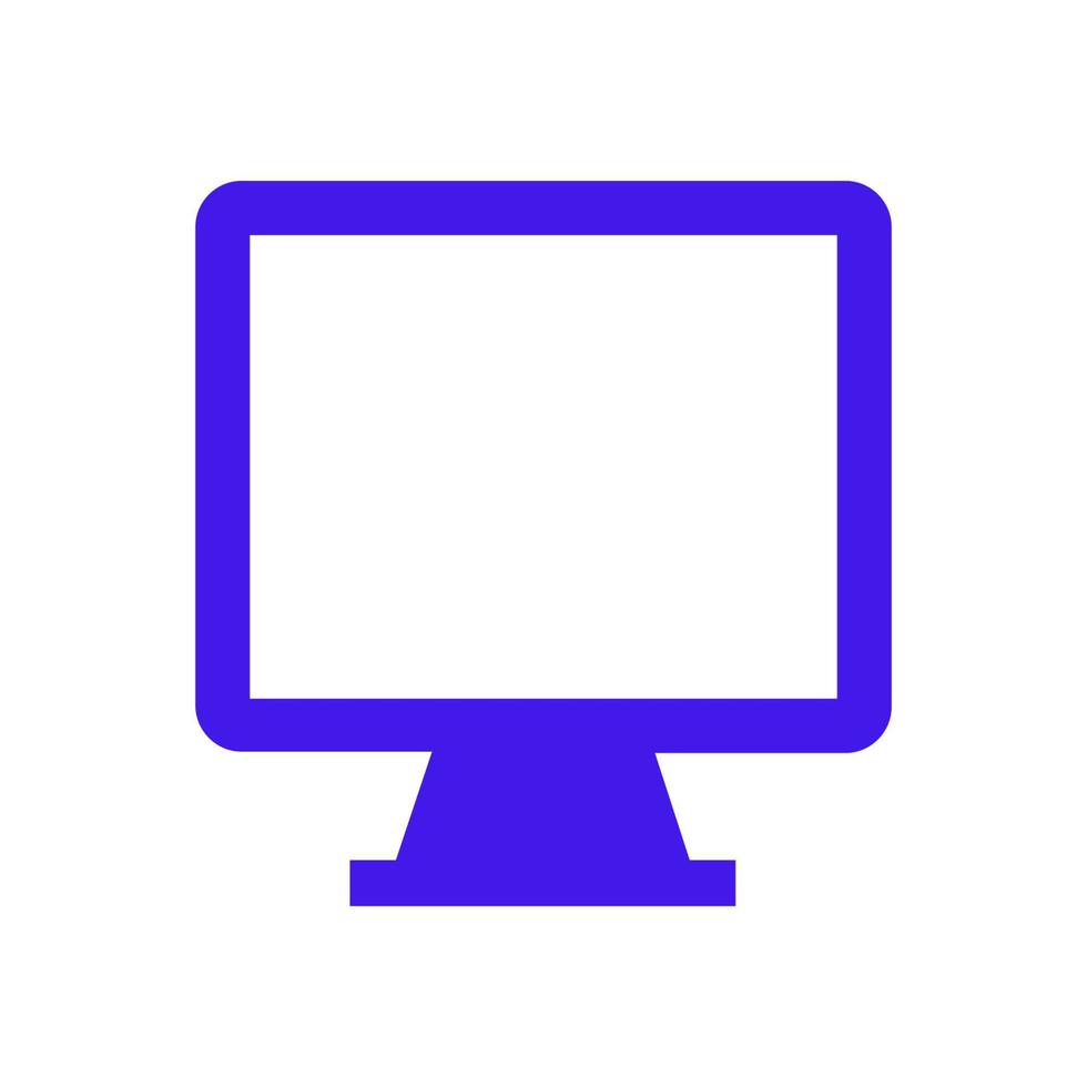 monitor de computadora ilustrado en un fondo blanco vector