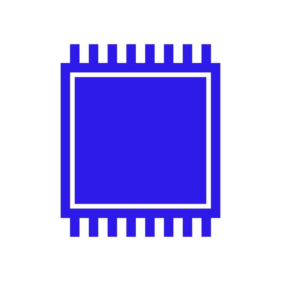 Microchip illustrated on a white background vector