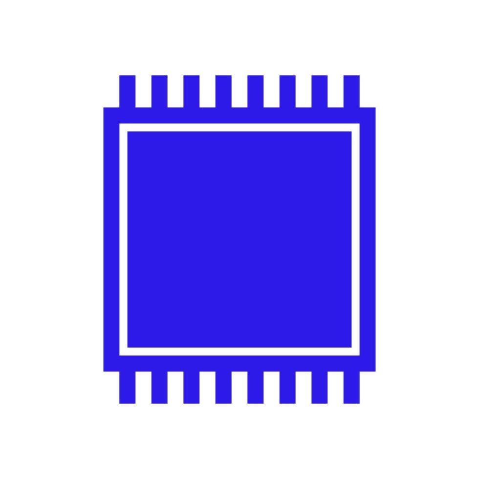 microchip ilustrado sobre un fondo blanco vector