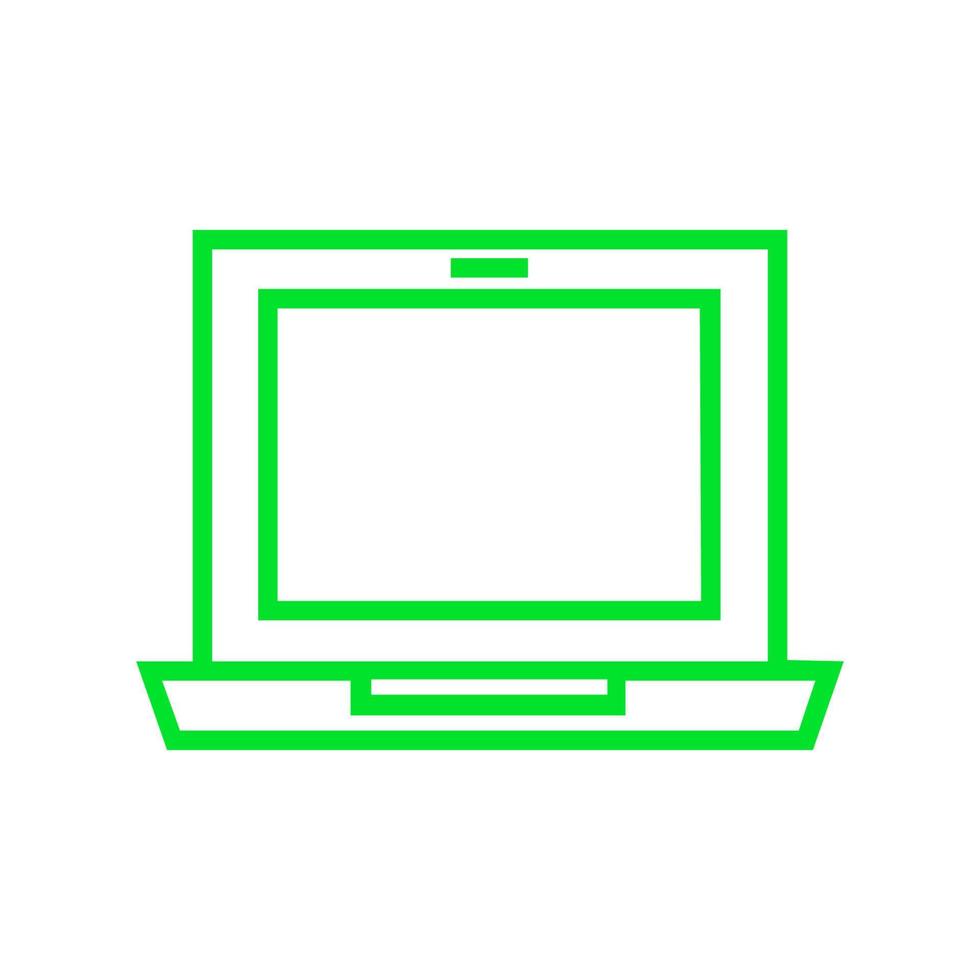 Laptop illustrated on a white background vector