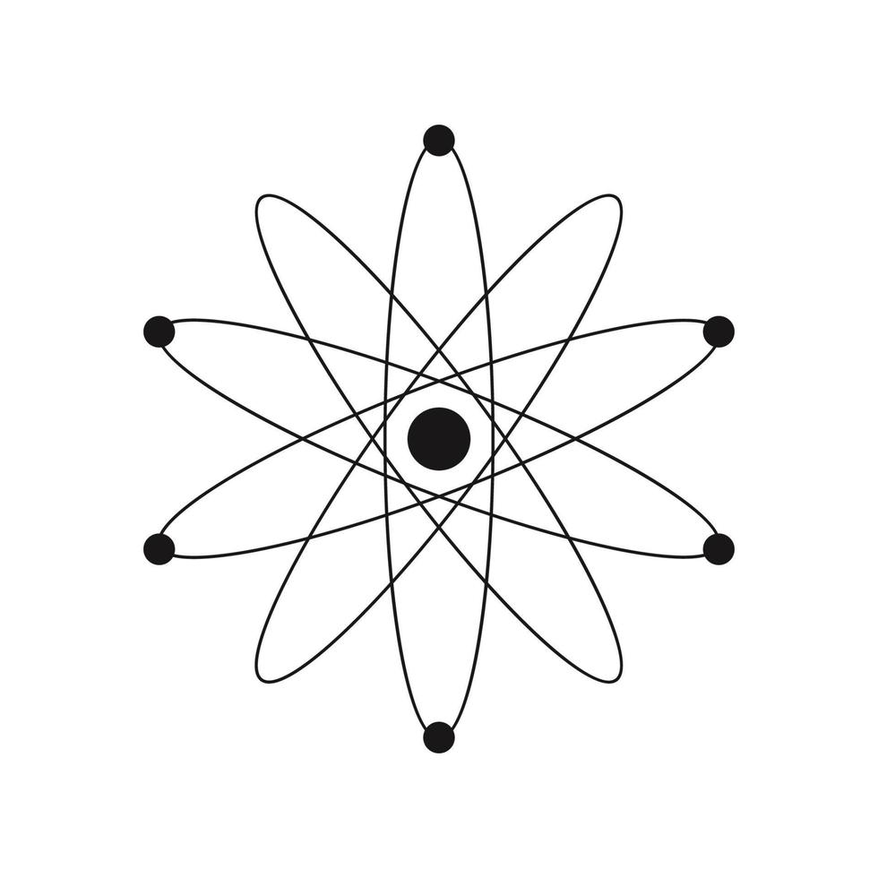Atom illustrated on a white background vector