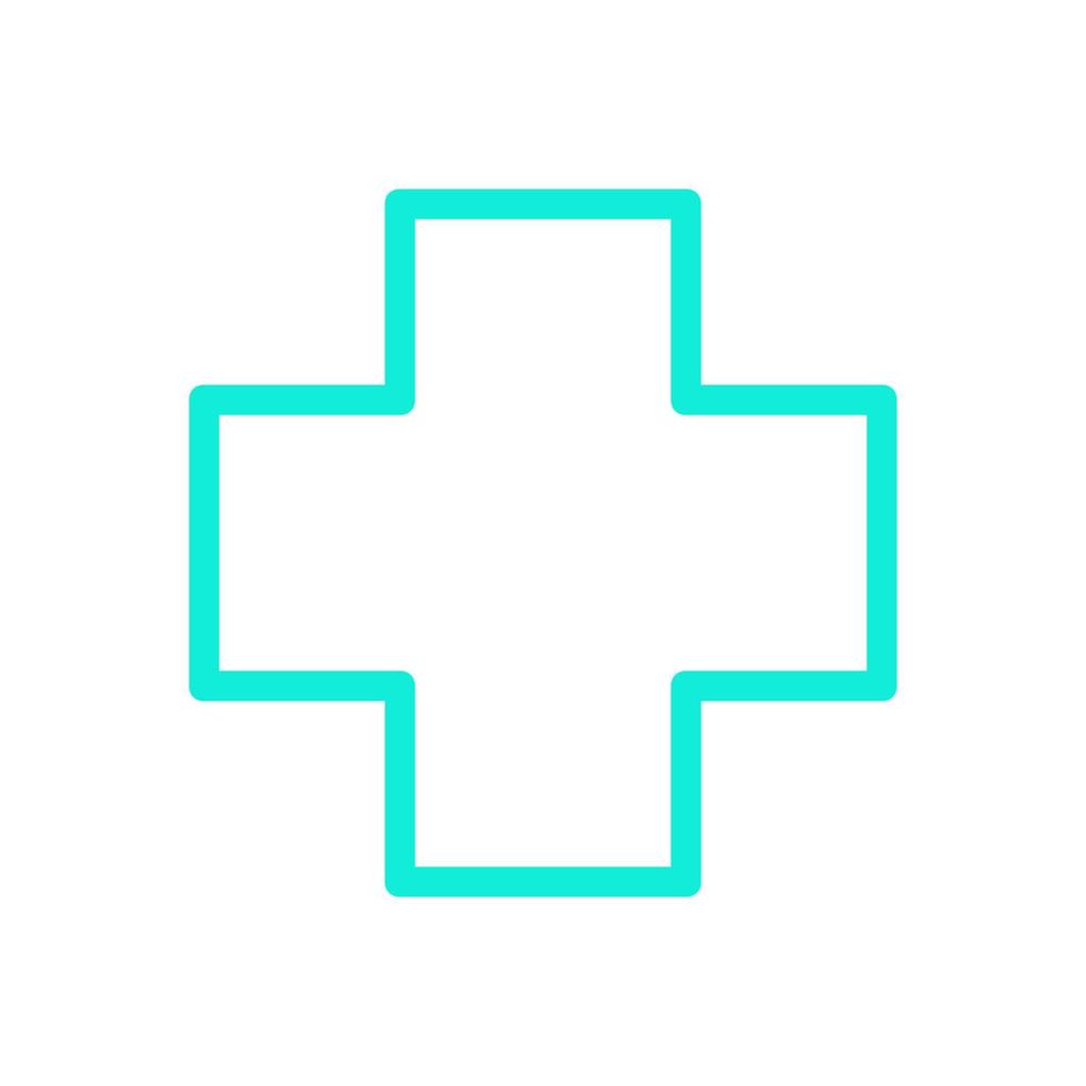 Medical cross illustrated on a white background vector