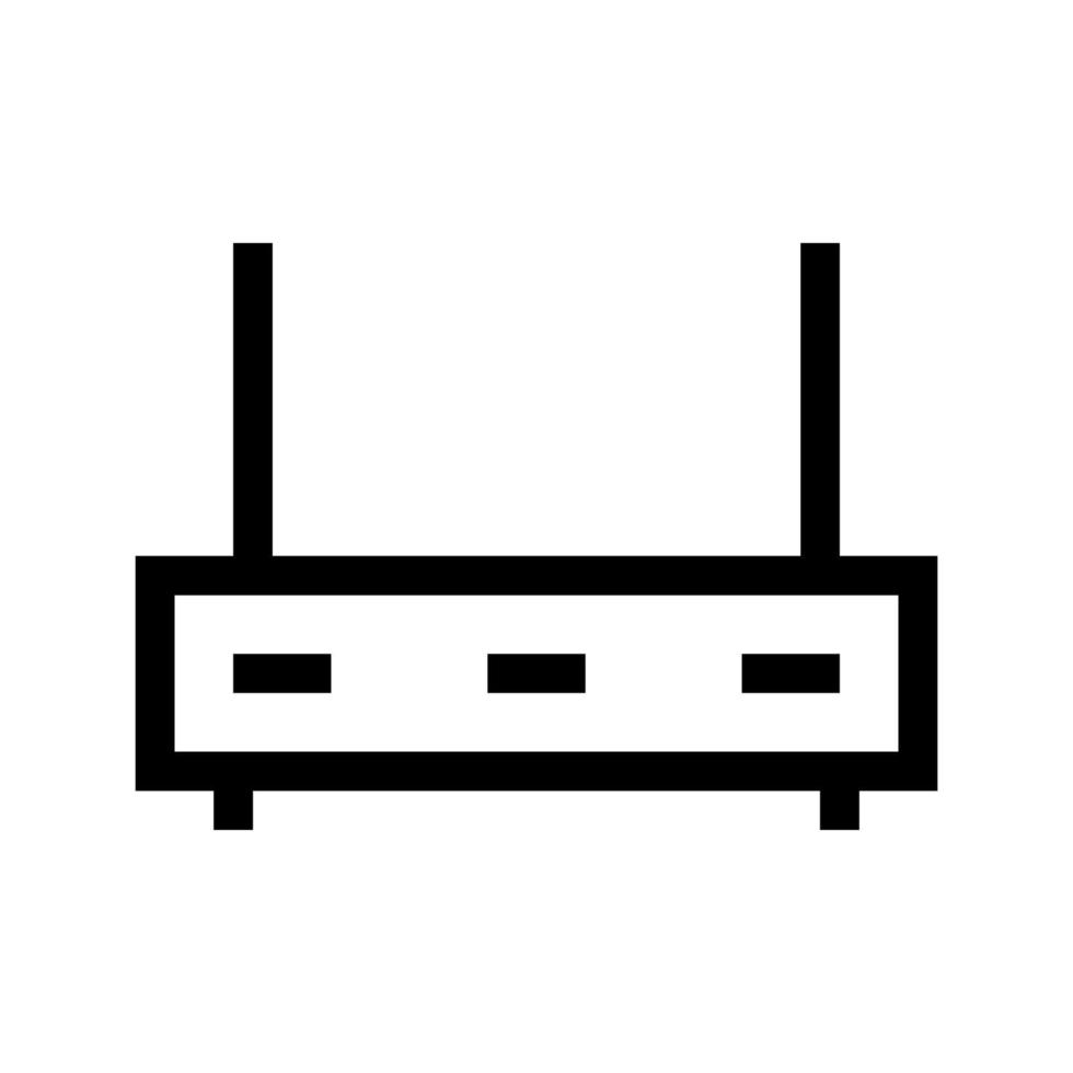 Router illustrated on a white background vector