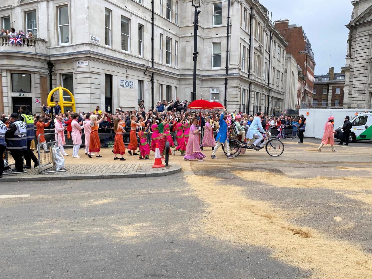 London in the UK in June 2022. A view of the Platinum Jubilee Parade in London photo