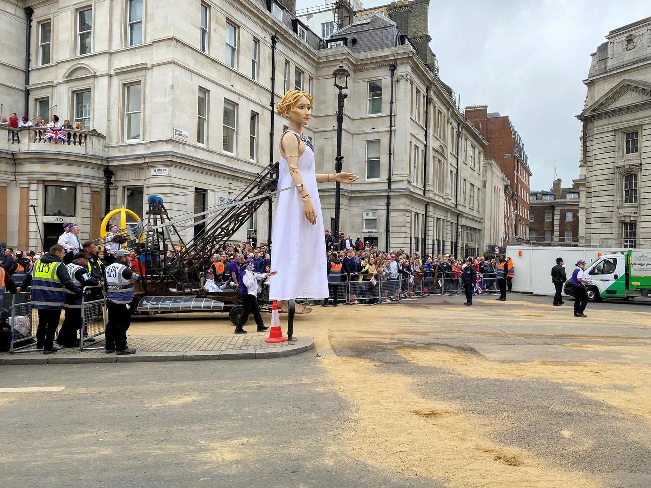 London in the UK in June 2022. A view of the Platinum Jubilee Parade in London photo