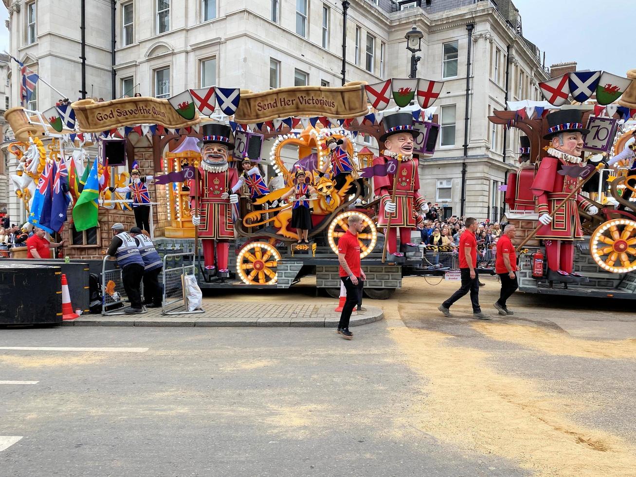 London in the UK in June 2022. A view of the Platinum Jubilee Parade in London photo