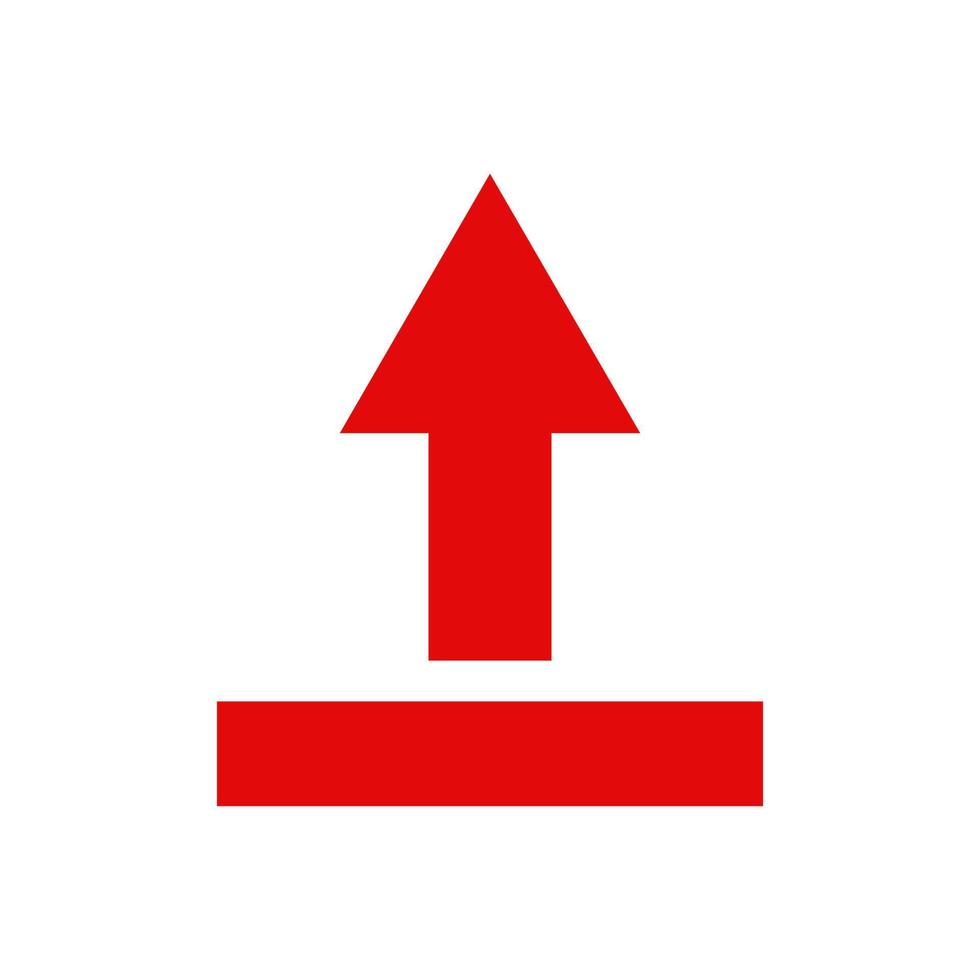 Upload arrow illustrated on white background vector