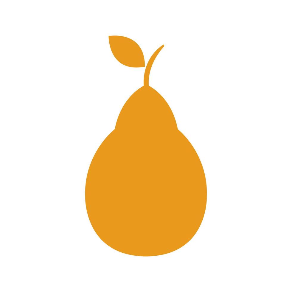 Pear illustrated on white background vector