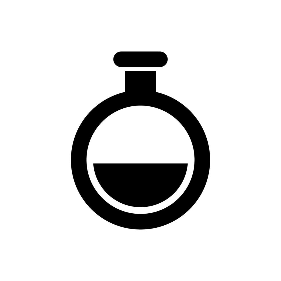 Laboratory flask illustrated on a white background vector