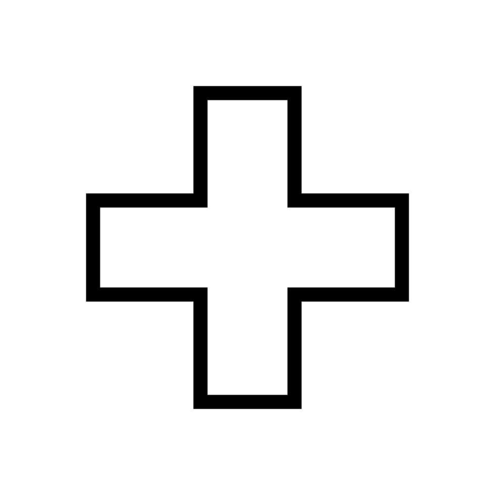 Medical cross illustrated on a white background vector