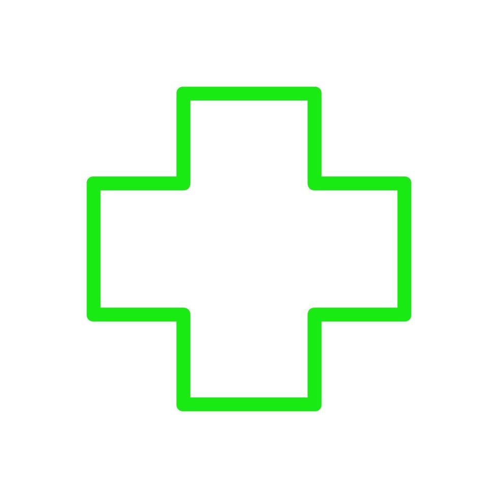 Medical cross illustrated on a white background vector