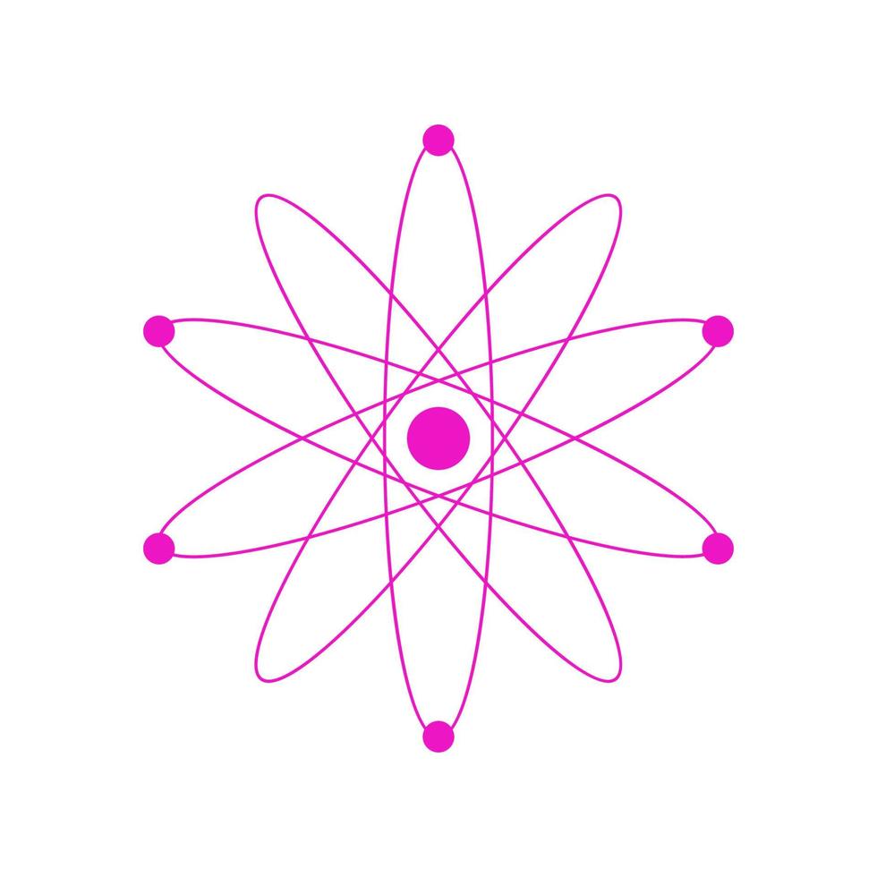 Atom illustrated on a white background vector