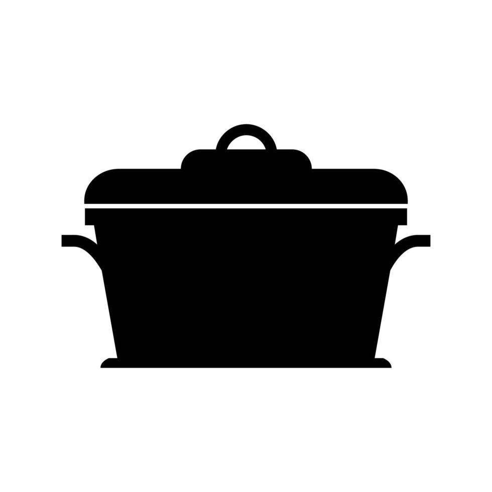 Kitchen pot illustrated on white background vector