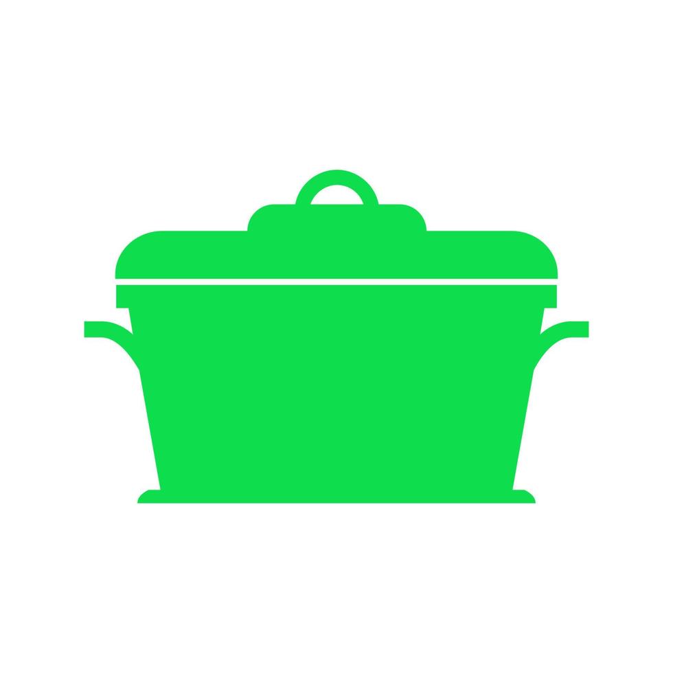 Kitchen pot illustrated on white background vector