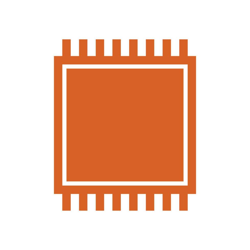 Microchip illustrated on a white background vector
