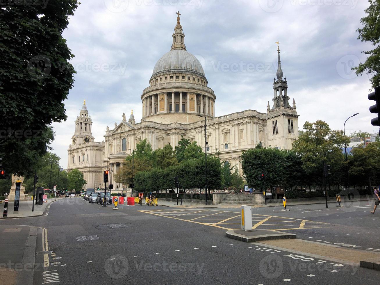 A view of St Pauls Cathedral in London photo