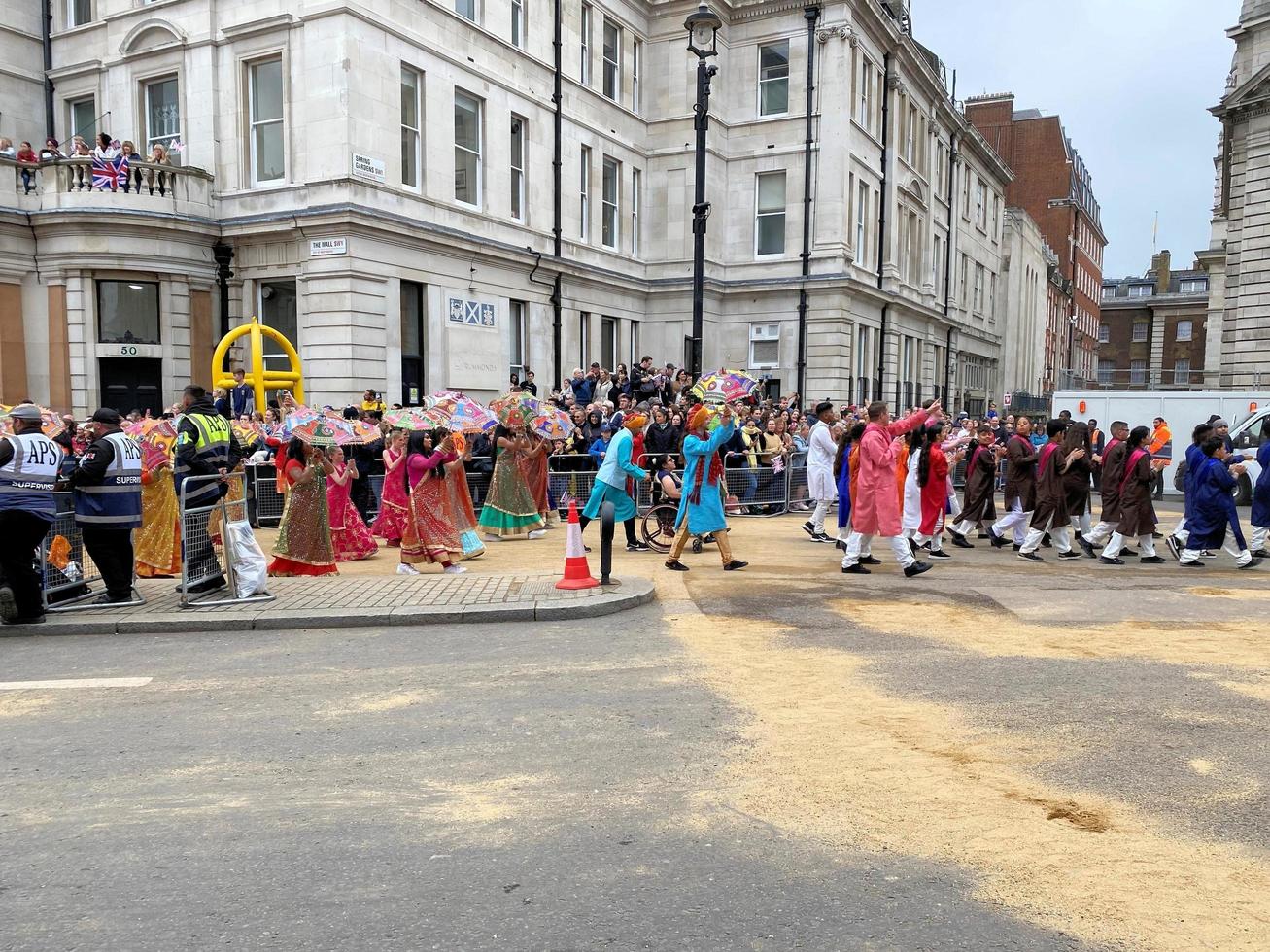 London in the UK in June 2022. A view of the Platinum Jubilee Parade in London photo