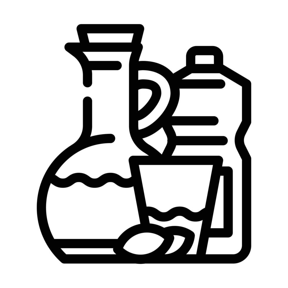 aceite de oliva línea icono vector ilustración