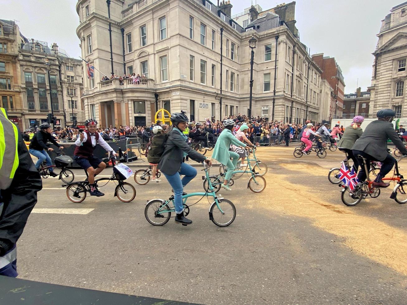 London in the UK in June 2022. A view of the Platinum Jubilee Parade in London photo