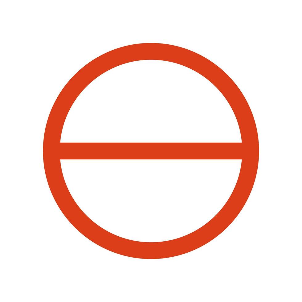 Prohibition sign illustrated on a white background vector