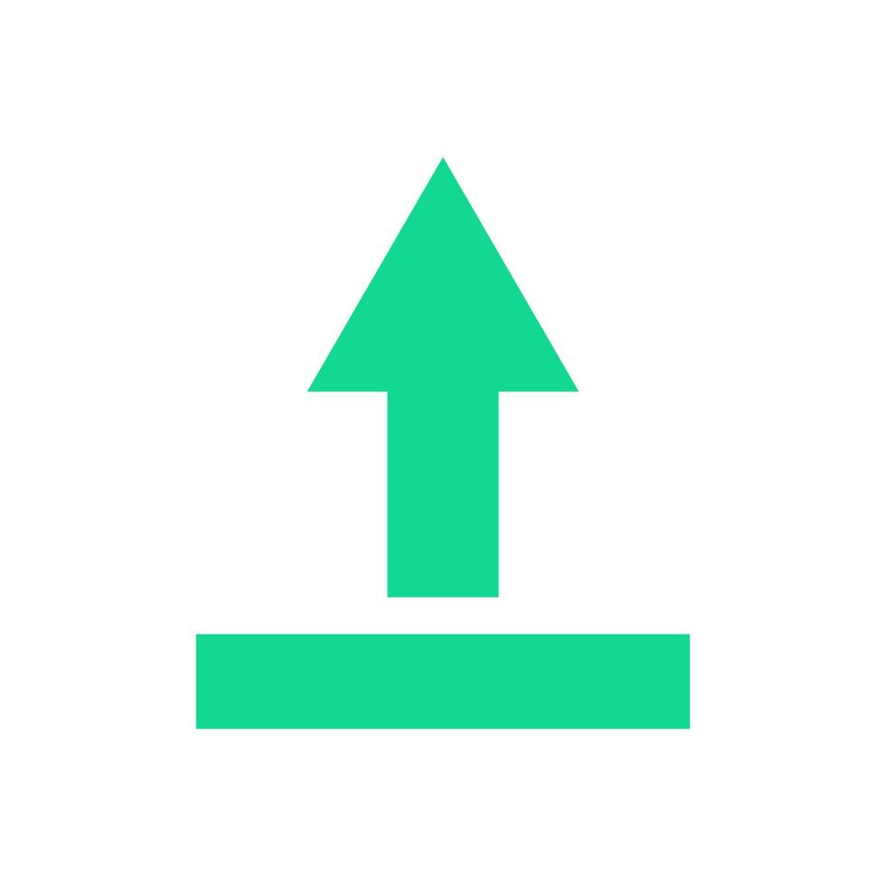 Upload arrow illustrated on white background vector