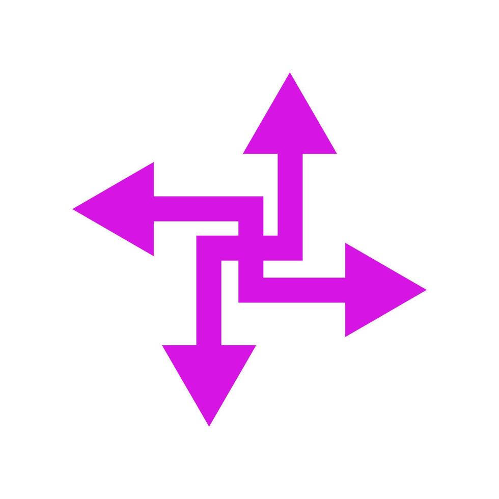 Arrow illustrated on white background vector