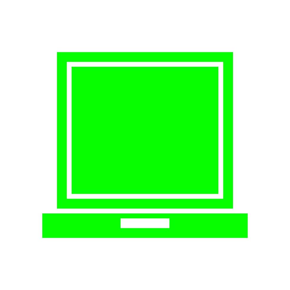 Laptop illustrated on white background vector