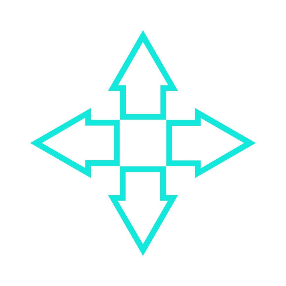 Arrow illustrated on white background vector