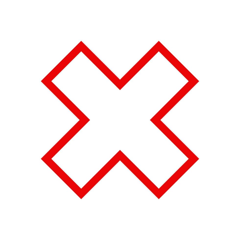 Error symbol illustrated on white background vector