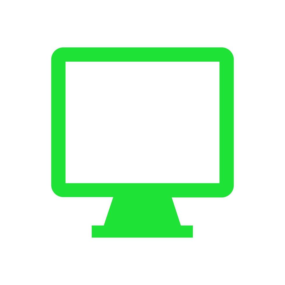 Computer monitor illustrated on a white background vector