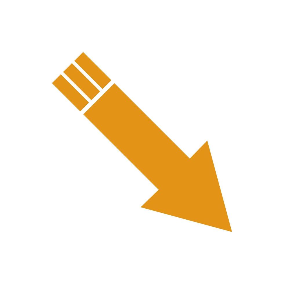 Arrow illustrated on white background vector