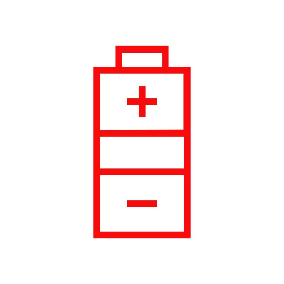 Battery illustrated on a white background vector