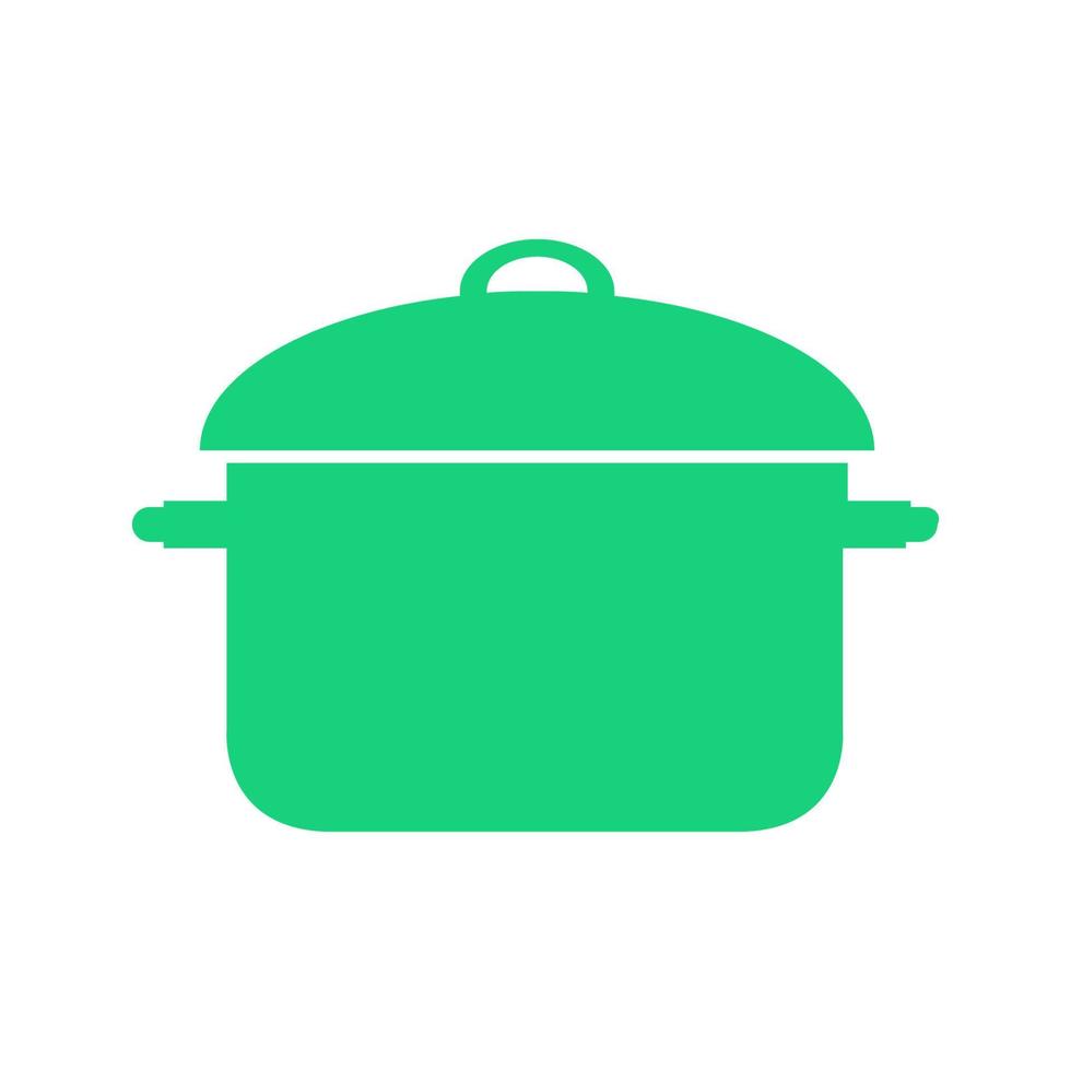 Kitchen pot illustrated on a white background vector