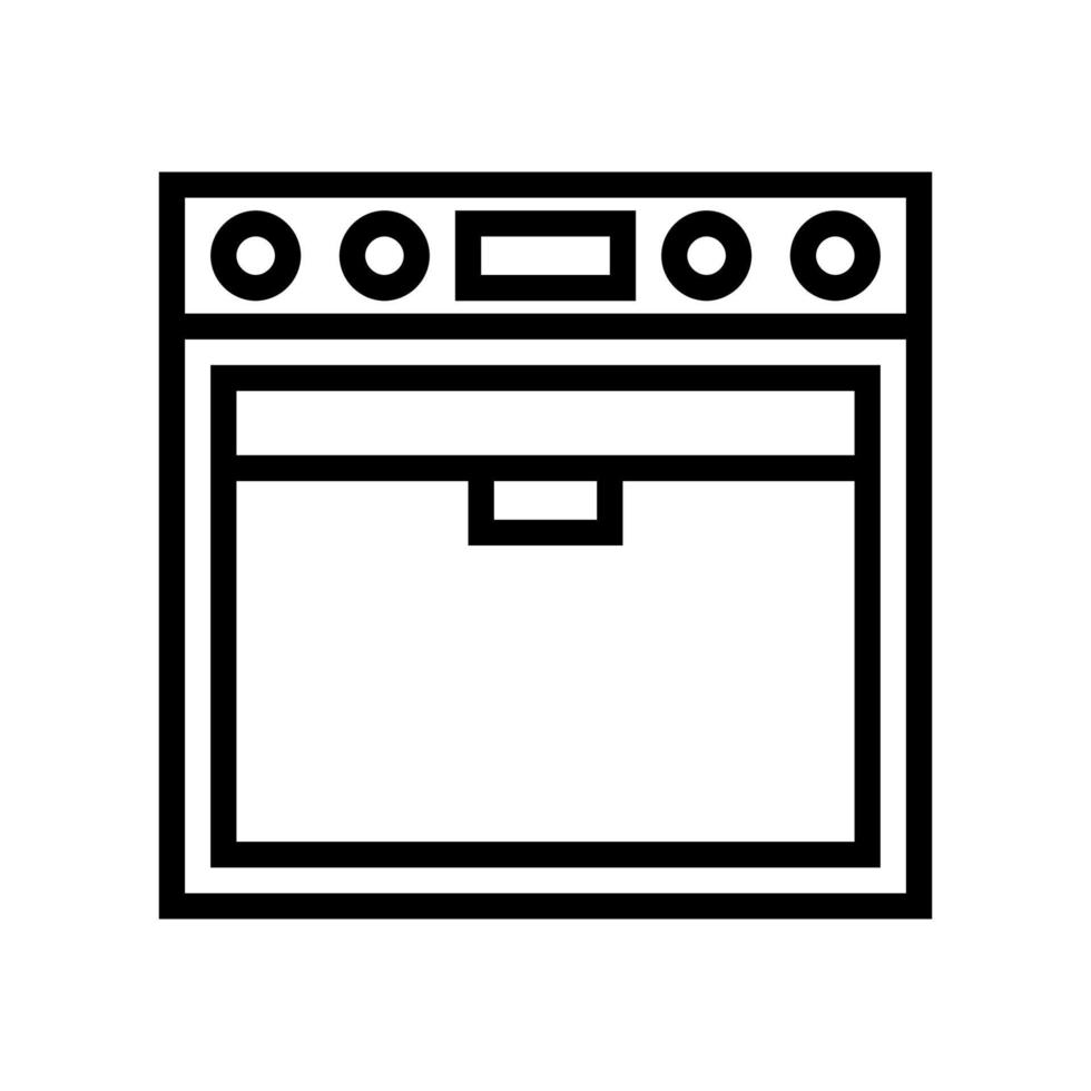 Oven illustrated on a white background vector