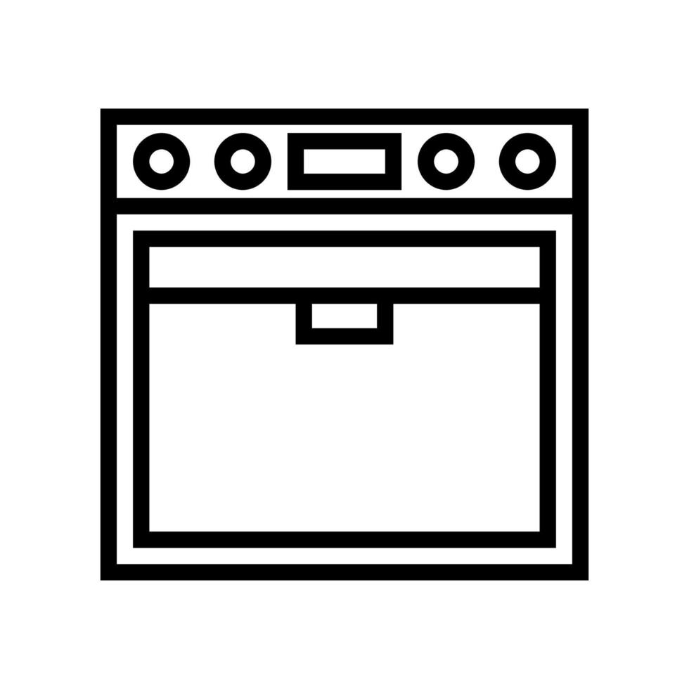 horno ilustrado sobre un fondo blanco vector