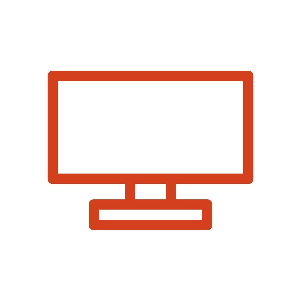 Computer monitor illustrated on a white background vector